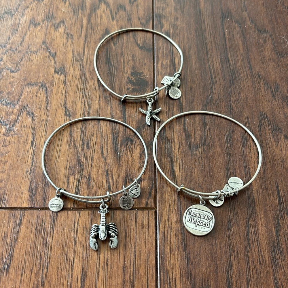 Lot of 3 Alex and Ani Bracelets